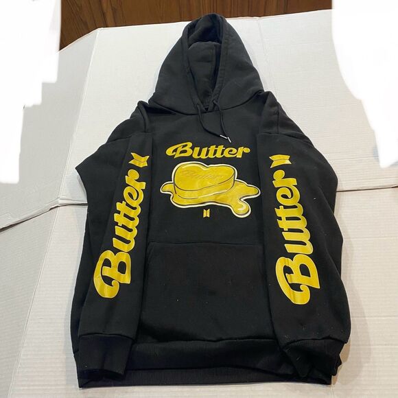 BTS Butter Anime Unisex Hoodie Size Large - Picture 1 of 7